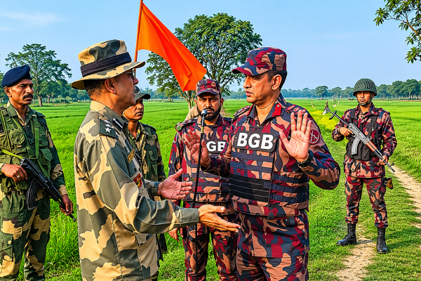 সাতক্ষীরা সীমান্তে বিএসএফের পুশইন চেষ্টায়; বিজিবির বাধা
